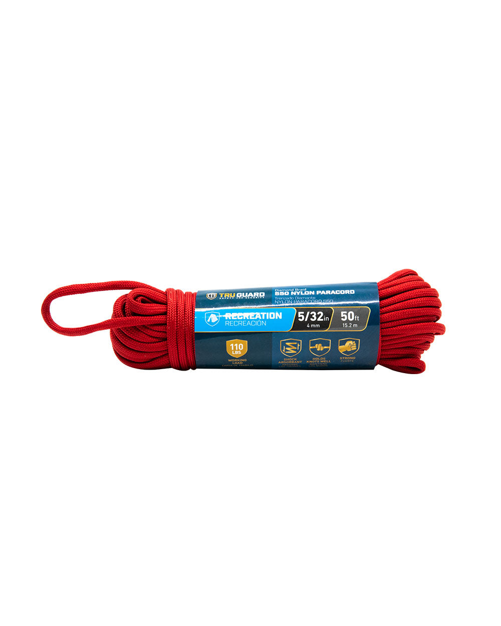 Tru-Guard 5/32"x50' Red Paracord