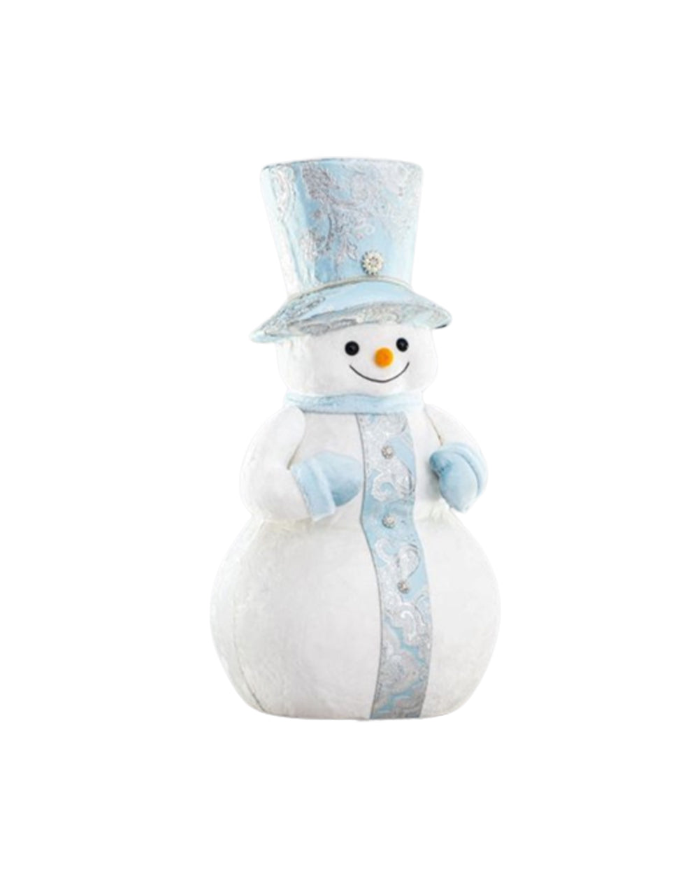 Swift 65cm Snowman with Hat Ornament Light Blue