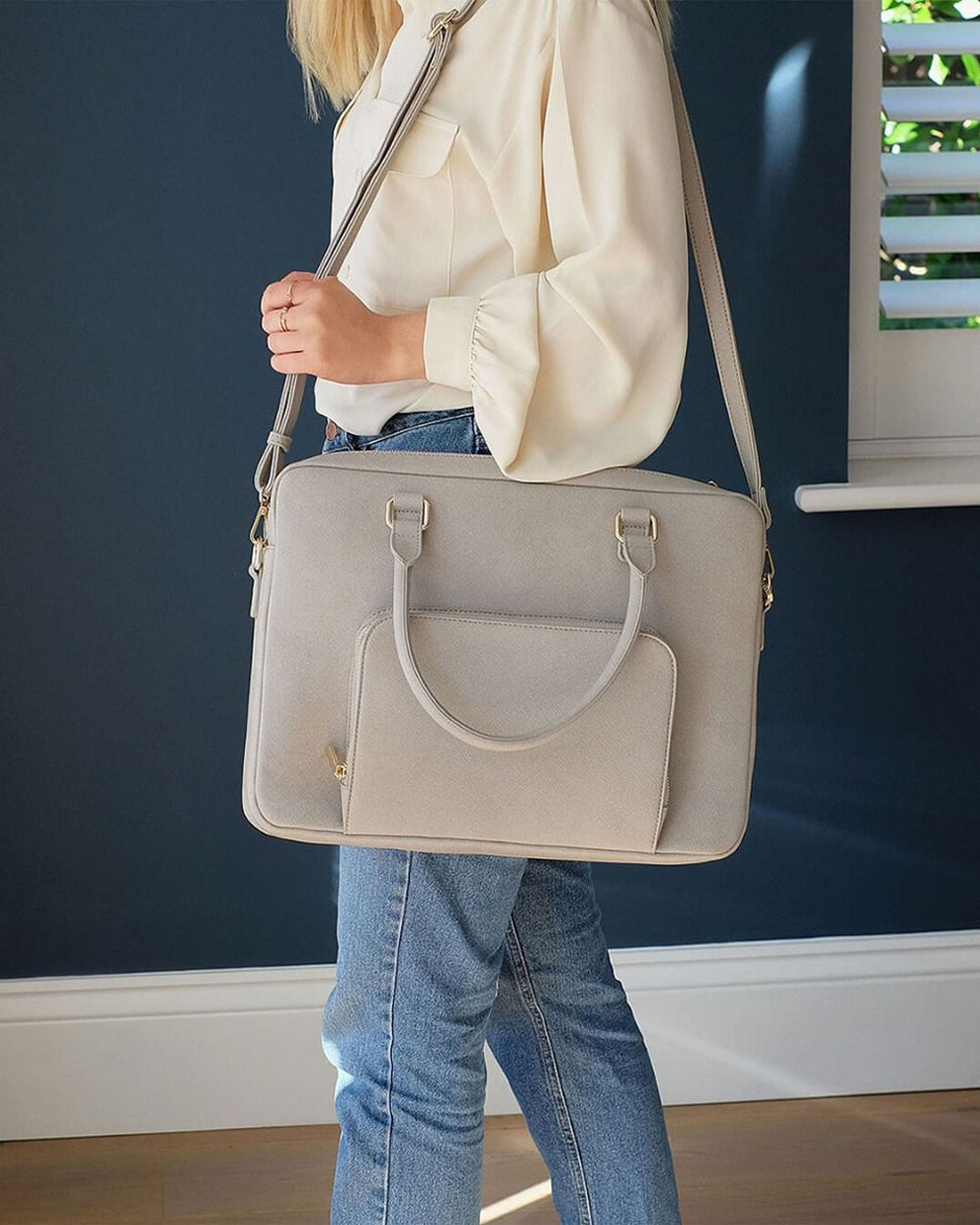 Stackers Laptop Bag Taupe