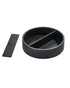 The Home Edit Divided Turntable with Removable Divider 12 inch Matte Black