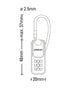 Stanley Zinc Padlock 20mm 3 Digit Combination Wire TSA Yellow