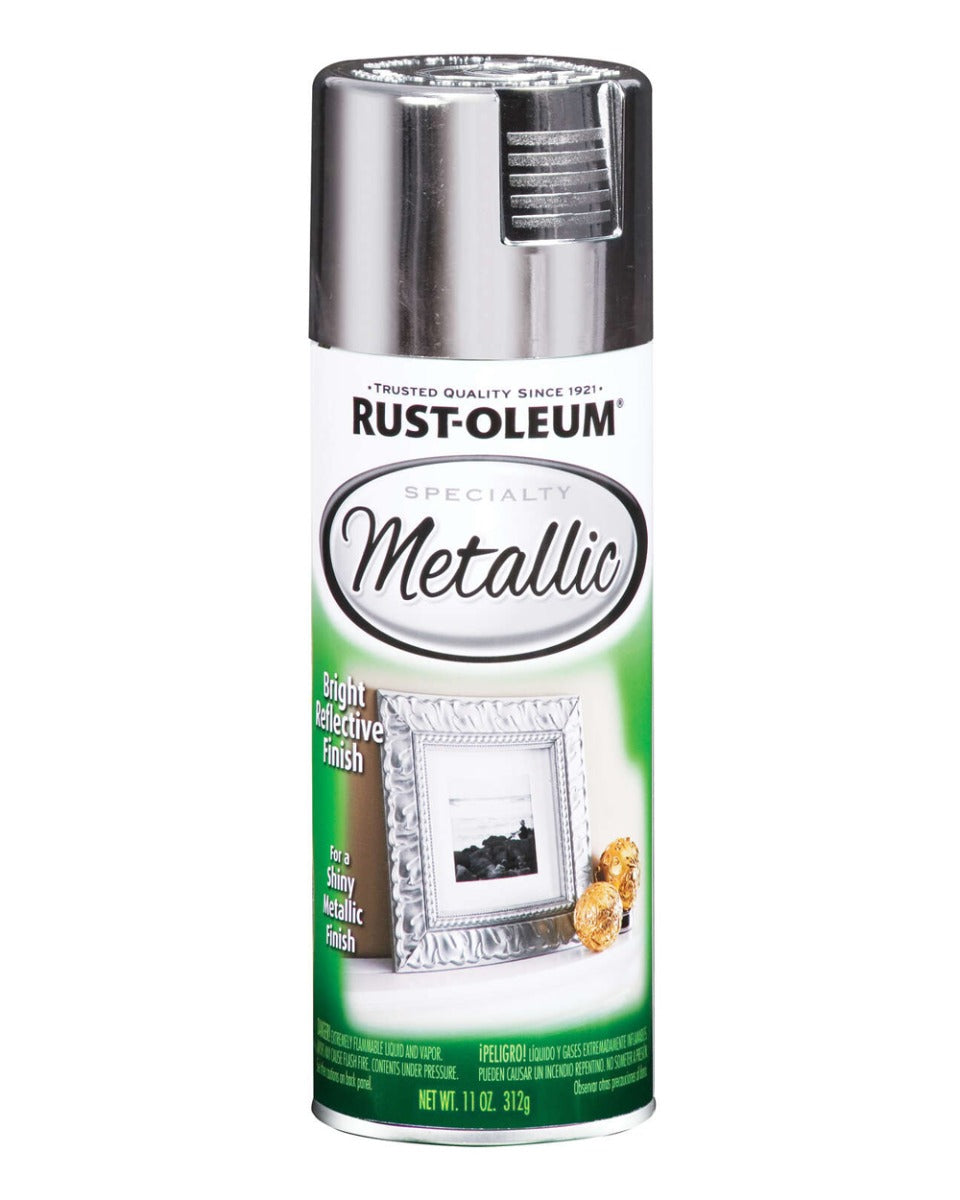 Rust-Oleum 12 Oz Silver Metallic Spray Paint - Dia-5 x 3 inch – Grey