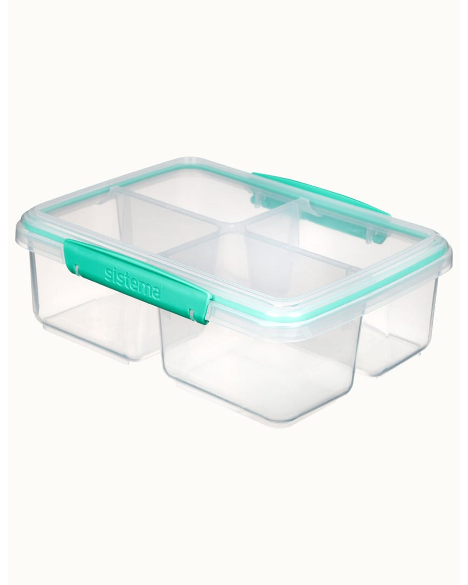 Sistema Quad Split To Go 1.74L Teal Clip