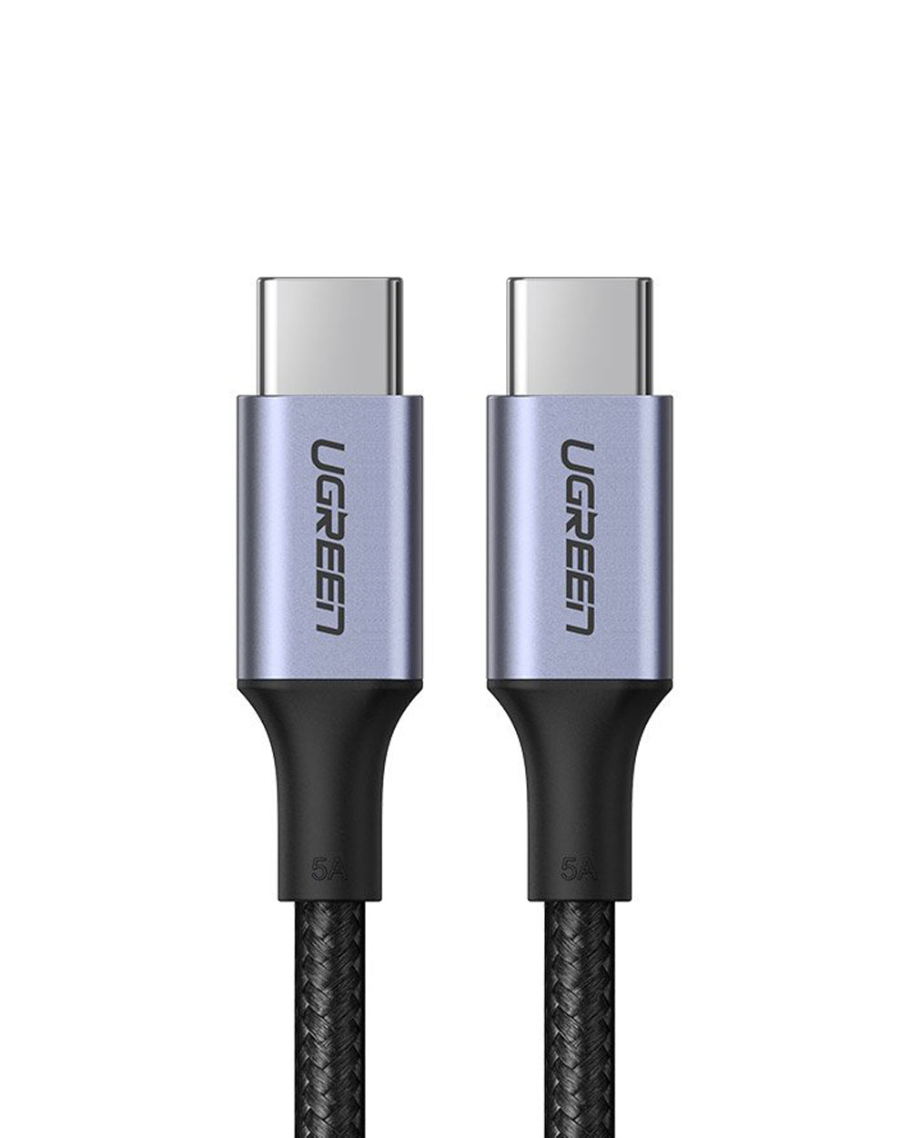 UGREEN USB-C to C Cable Aluminium Case with Nylon Braided 5A PD 100W Fast Charging 2 Meter Black