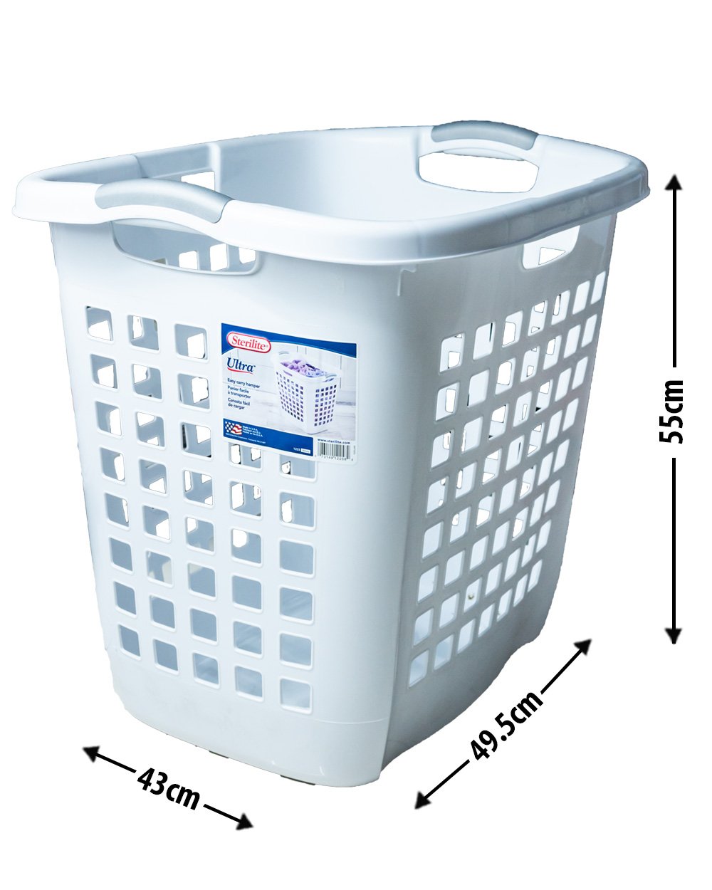 Sterilite White Carry Hamper