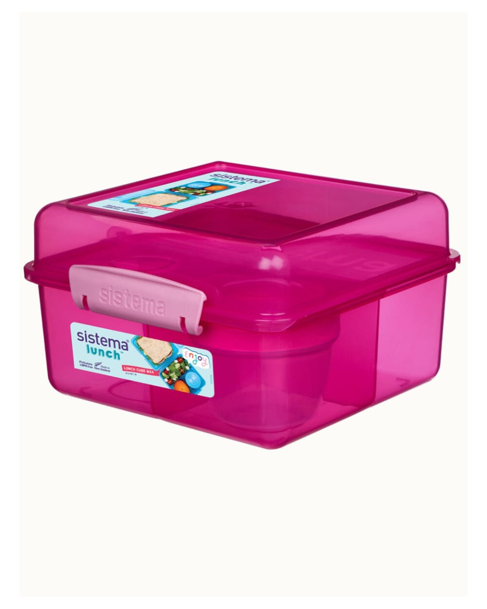 Sistema Lunch Cube Max With Yogurt 2L Pink