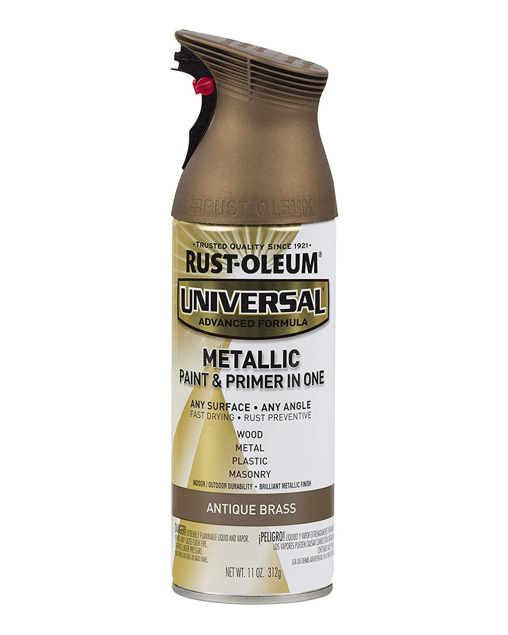 RustOleum Universal All Surface Spray Paint 11Oz Metallic Antique Brass