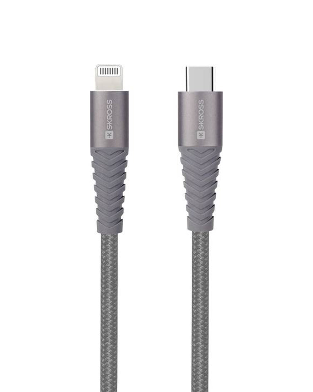 SKROSS Steel Line, Lightning MFI Type-C 2 Meter Cable Space Grey