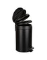 Wenko Pedal Bin Leman Black, Easy-Close 12 Liter