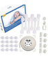 Sybils Childproofing 37pcs Home Safety Kit | 6 Cabinet Locks | 4m Edge Protector | 8 Corner Guards | 16 Socket Covers | 1 Door Stopper | 4 Magnetic Cabinet lock + 1 Key|Home Safeguarding | Ideal Gift For Newborns Proofing Safety Kit