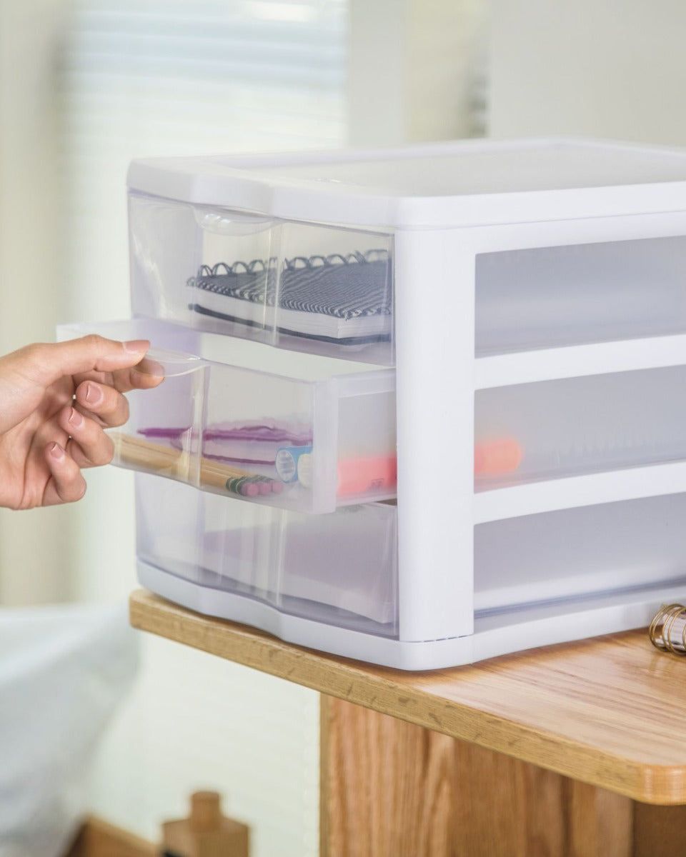 Sterilite 3 Drawer Clear Organizer