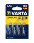 VARTA Longlife Pack of 4 AAA Batteries