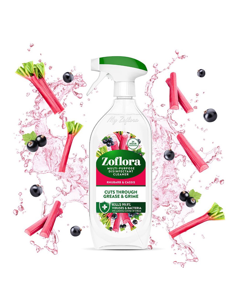 Zoflora 800ML Multipurpose Disinfectant Cleaner Rhubarb & Classic
