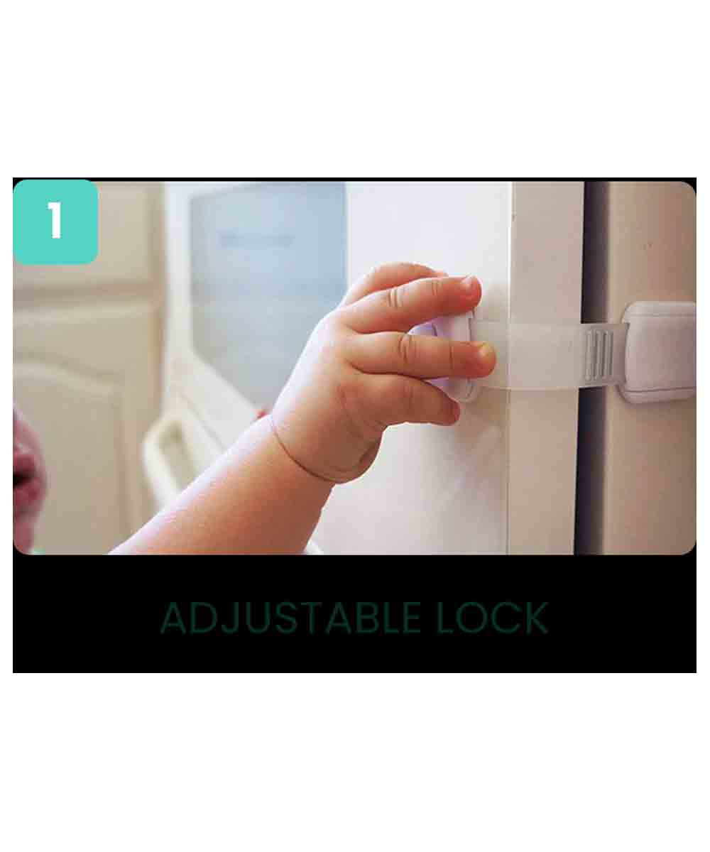 Sybils Childproofing 40pcs Home Safety Kit | 6 Adjustable Cabinet Locks | 4 Door Stoppers | 4 U Locks | 12 Corner Guards | 14 Socket Covers | Home Safeguarding | Ideal Gift For Newborns Proofing Safety Kit