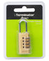 Terminator brand Brass Combination Pad Lock 20mm 4 Wheel