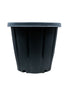 Cosmoplast Woodgrain Pot With Tray 14 Inches Grey