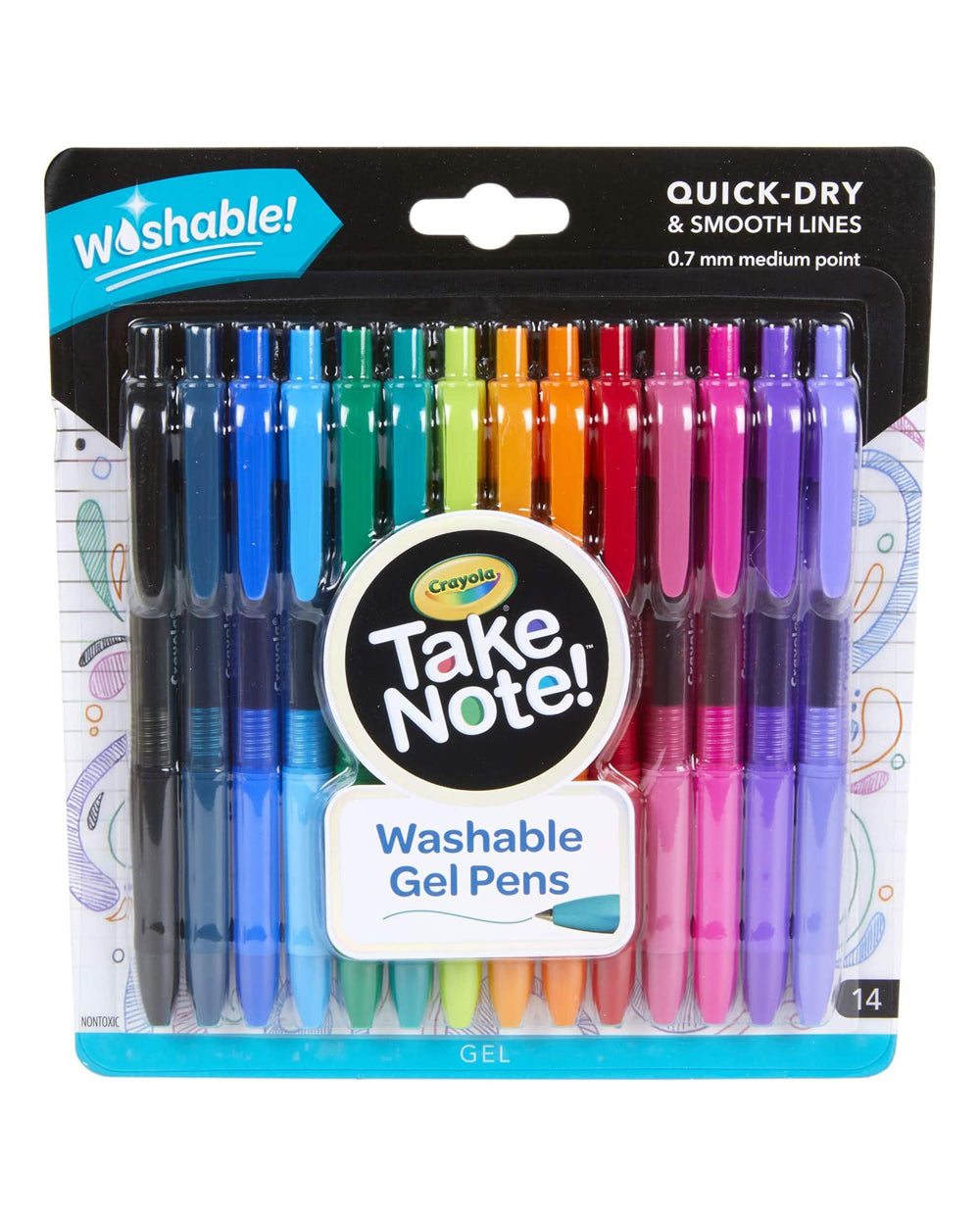 Crayola Take Note! Washable Gel Pens Pack of 14