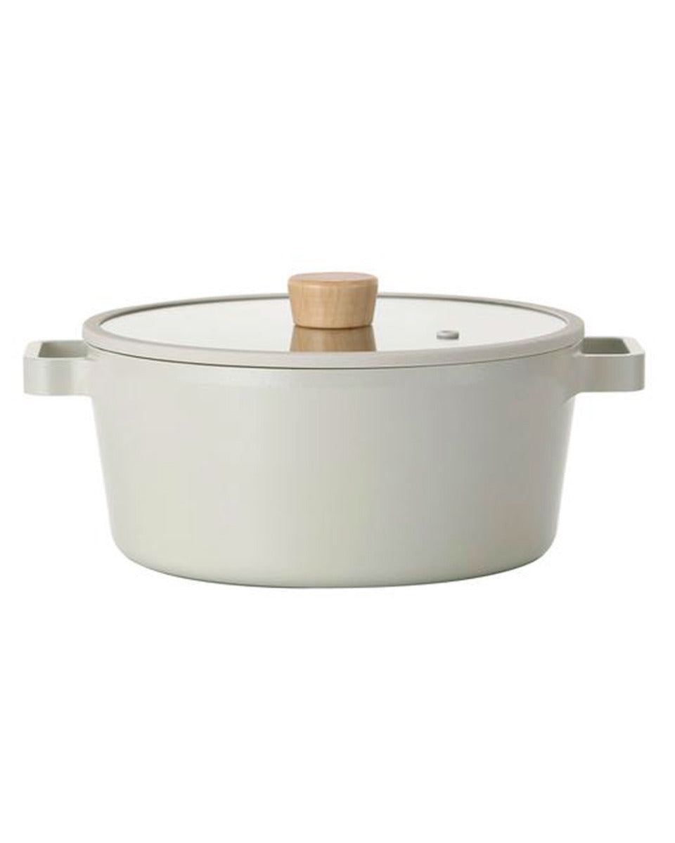 Neoflam FIKA Cast Aluminum 24cm Casserole with Glass Lid Induction Type