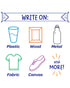 Crayola Permanent Markers Water Based Pack of 12