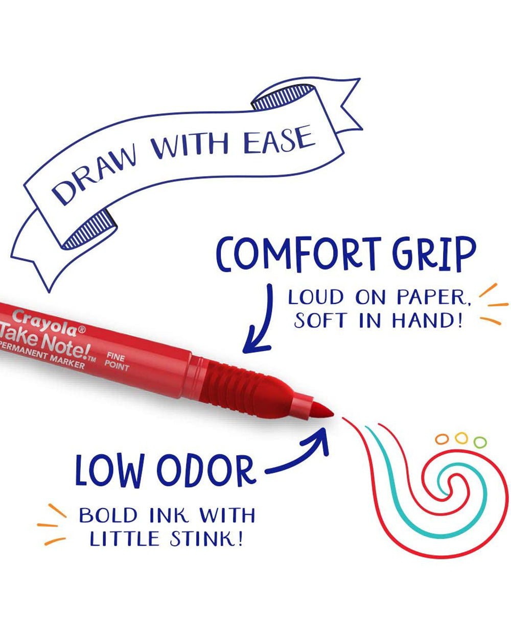 Crayola Permanent Markers Water Based Pack of 12