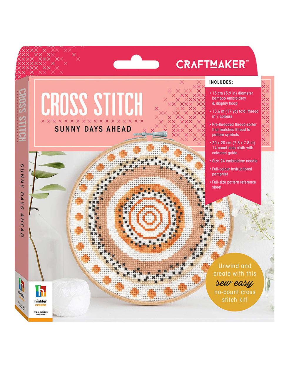Hinkler Craft Maker Cross-Stitch Kit: Sunny Days Ahead