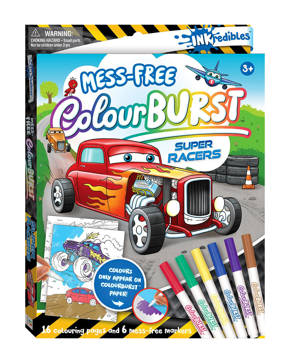 Hinkler Inkredibles Super Racers Colour Burst