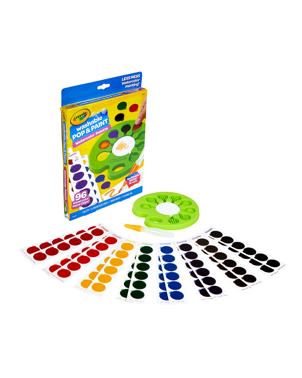 Crayola Pop and Paint Washable Water Colour Palette 96 Chips