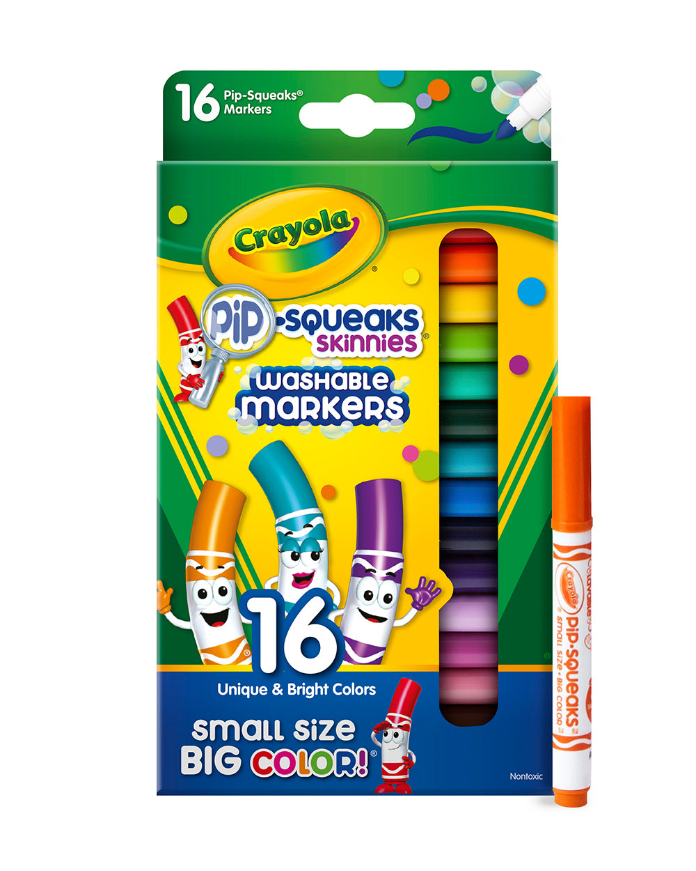 Crayola Washable Pip-Squeaks Skinnies Markers Pack of 16