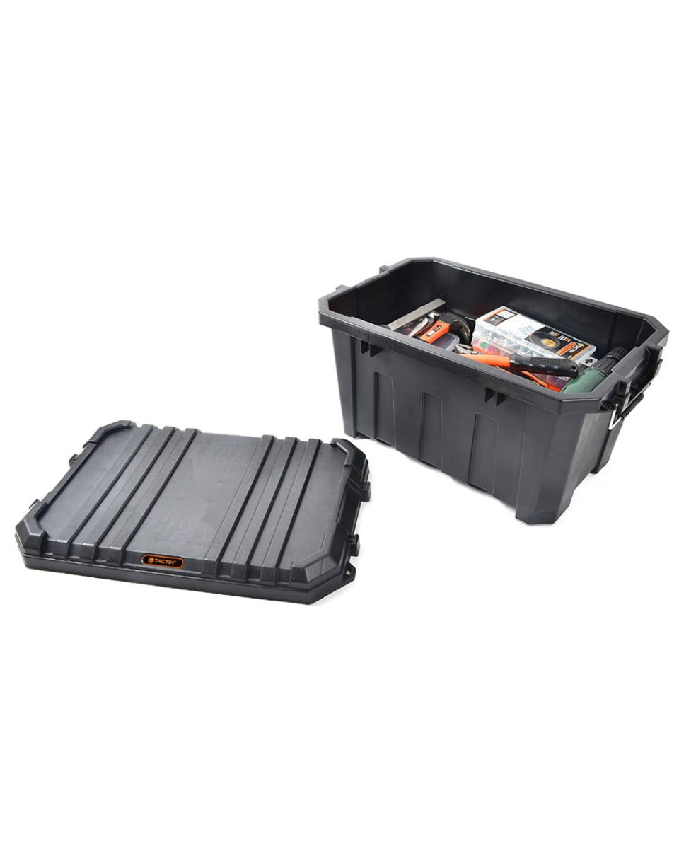 Tactix 45L Heavy Duty Storage Box 60.5 x 38.3 x 32.5 cm Black