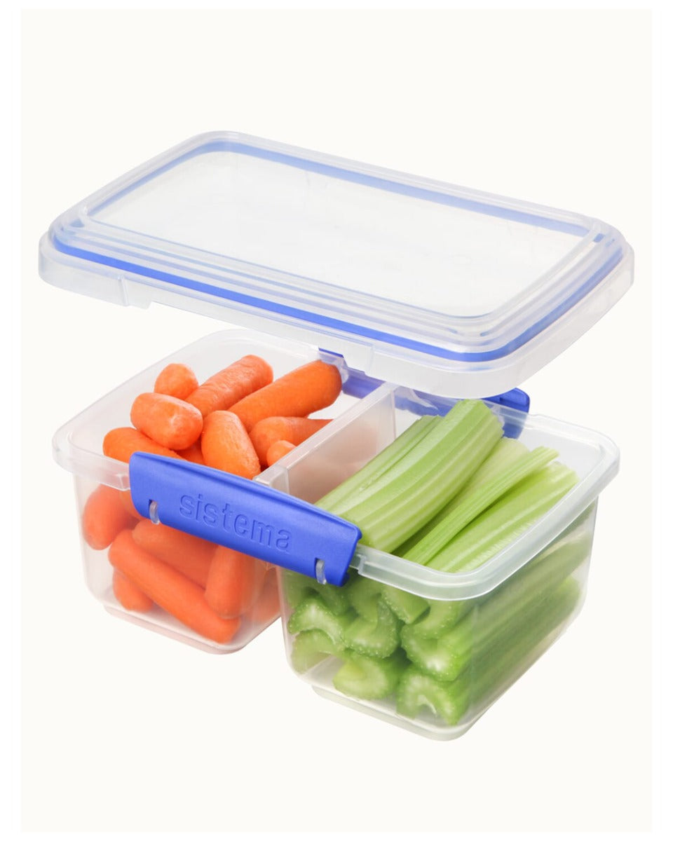Sistema Medium Split To Go 835ml Blue Clip