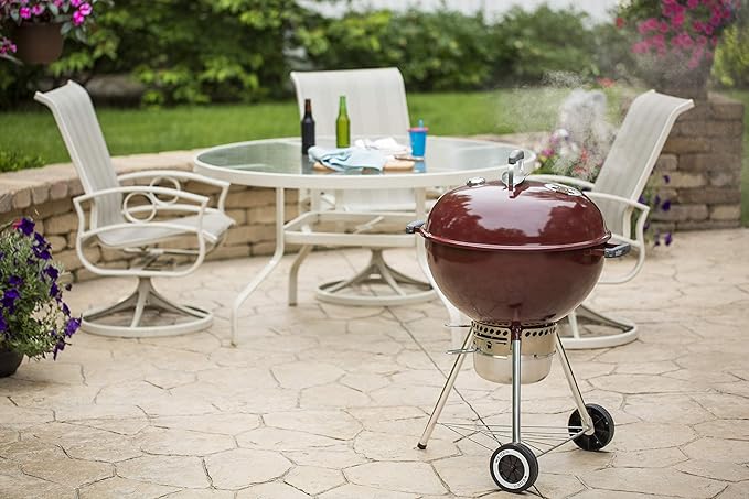 Weber 22 inch Original Kettle Charcoal Grill Crimson