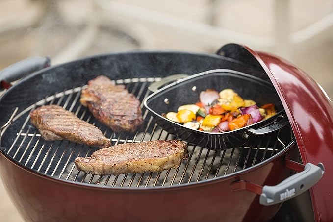 Weber 22 inch Original Kettle Charcoal Grill Crimson