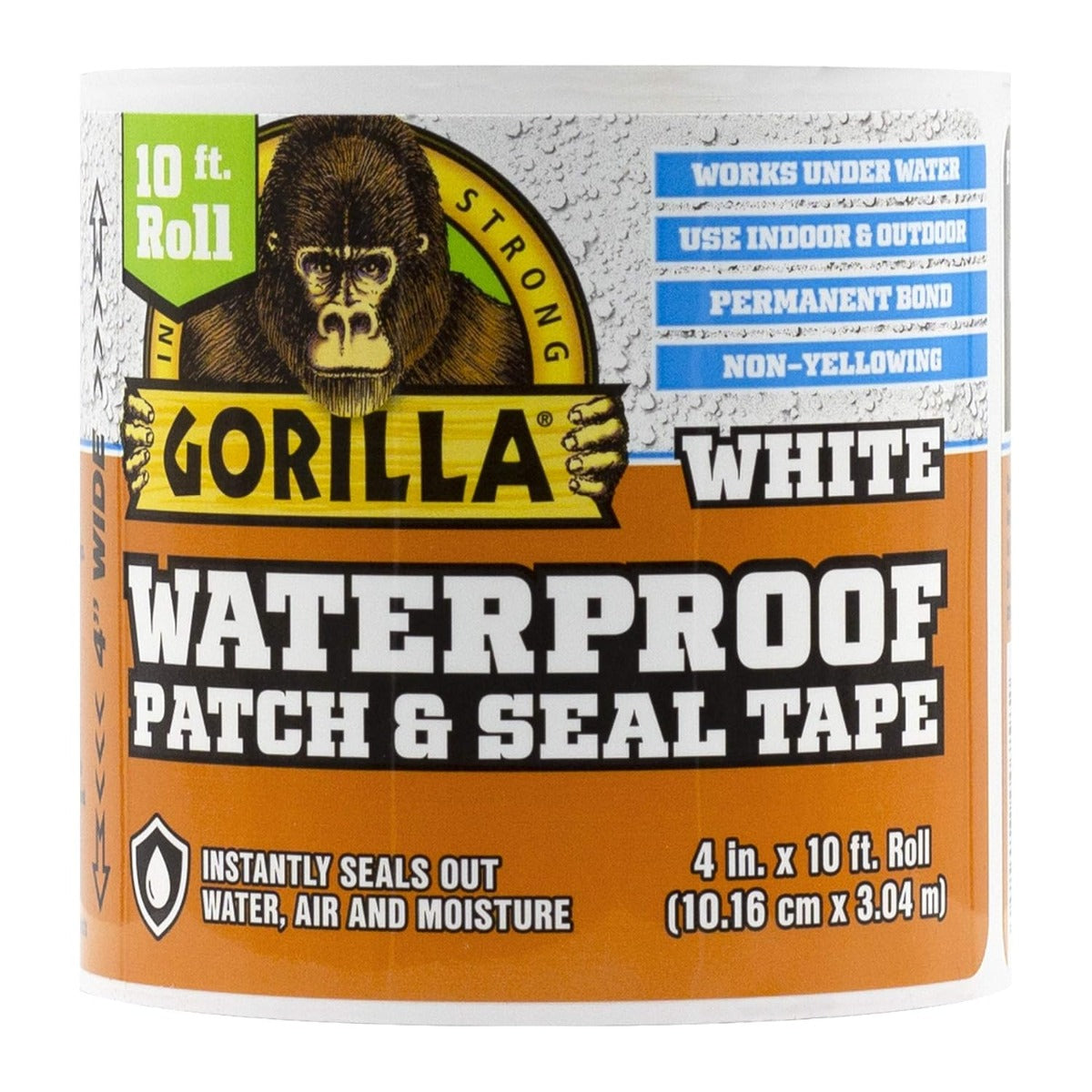 Gorilla Waterproof Patch & Seal Tape White 4In X 10Ft