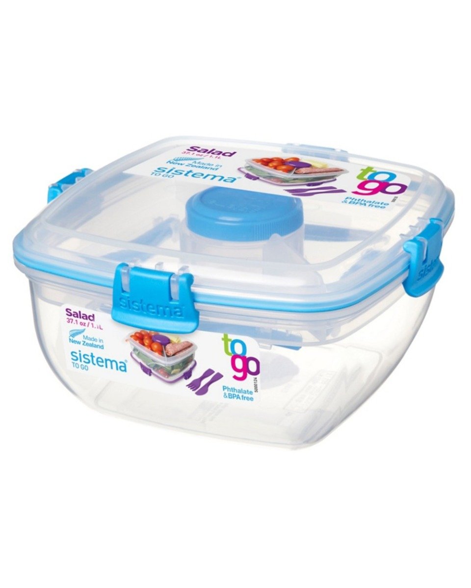 Sistema Salad To Go 1.1L Blue Clip