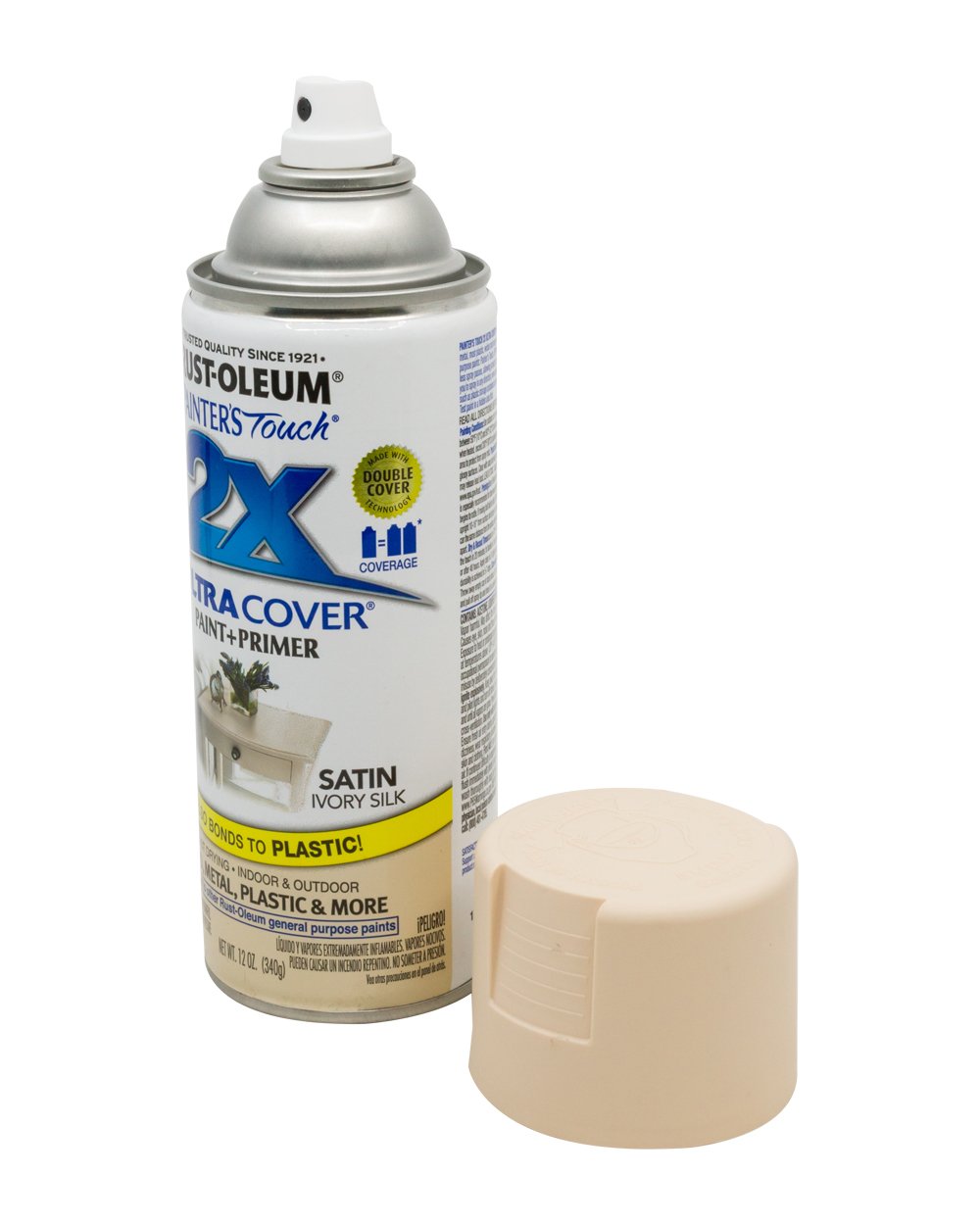 RustOleum 12oz Painters Touch 2X Ultra Cover Satin Ivory Silk