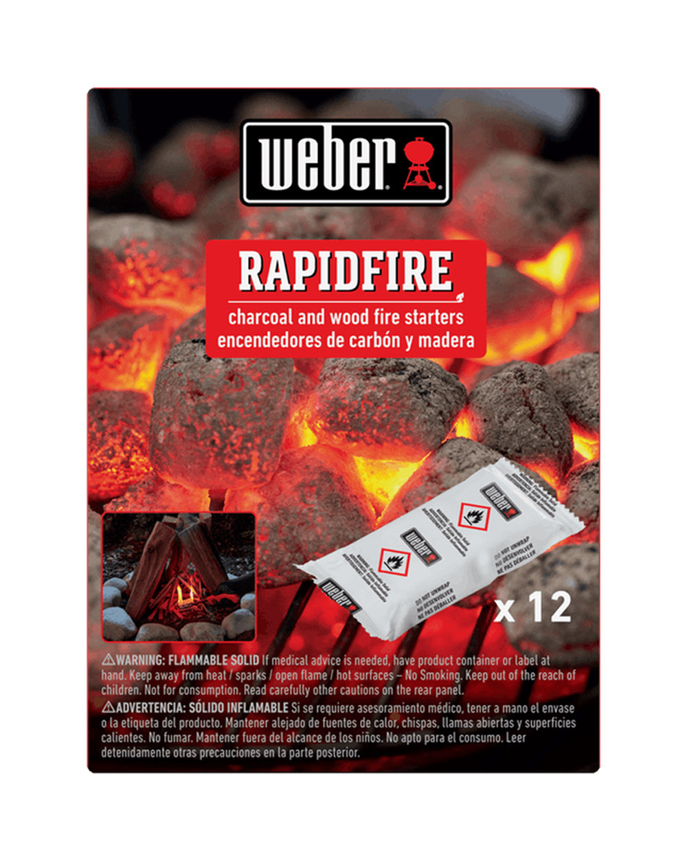 Weber 12 Pieces Rapidfire Fire Starters