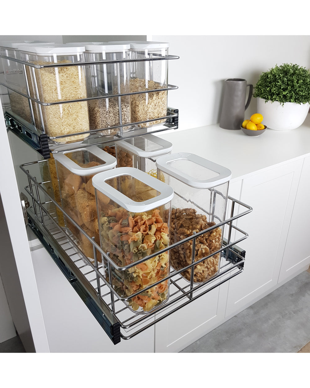 Tansel Pantry Pull Out Drawer with Slides L 596 x H 150 x W 485 mm