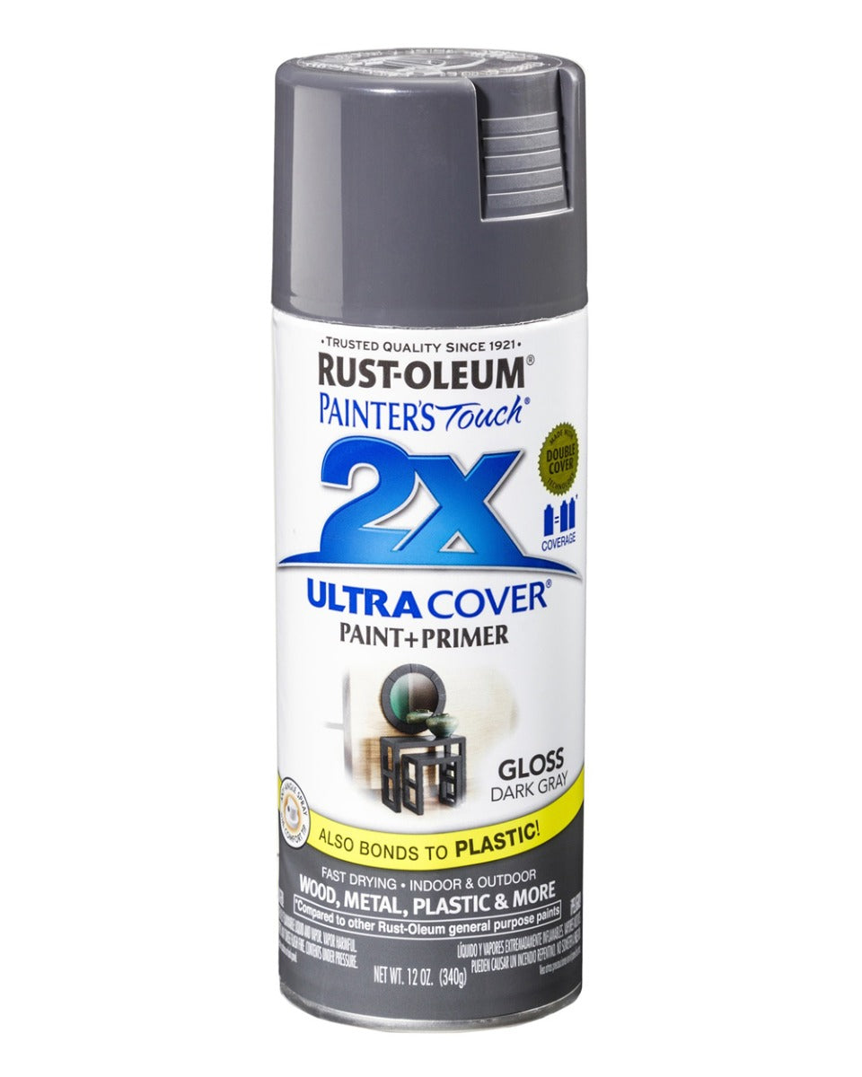 RustOleum PT 2X Ultra Cover Gloss Dark Grey 12Oz