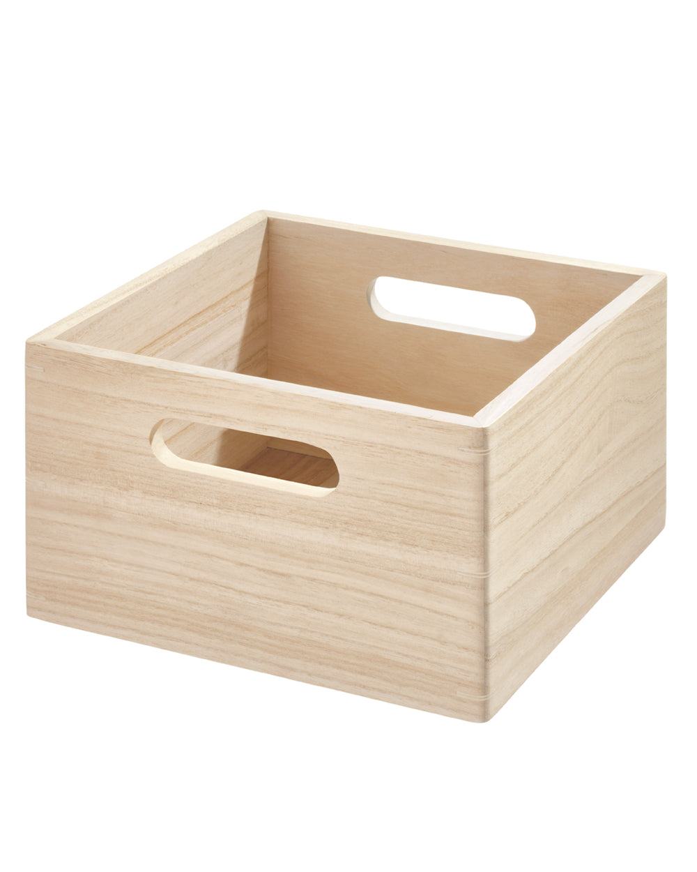 The Home Edit Wood All Purpose Bin 10 x 10 x 6 inch Natural