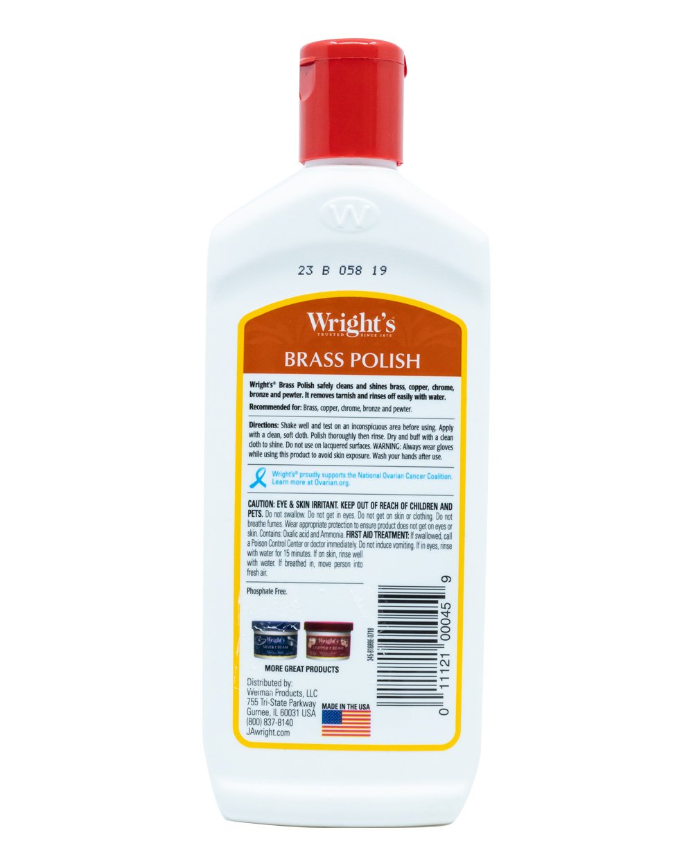 Wrights 8 Ounce Brass Cleaner