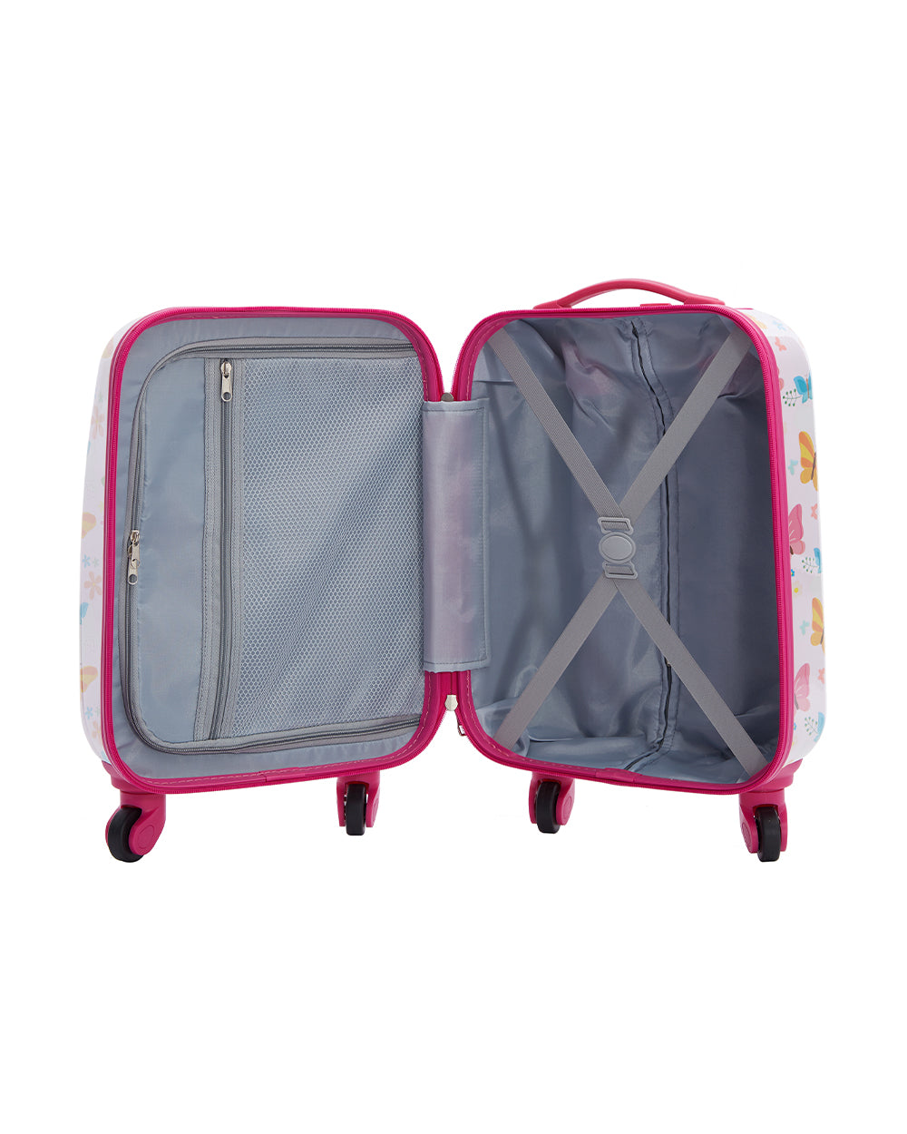 Travelers Club 5 Pieces Kids Luggage Set with 360Â° 4 Wheel Spinner System Butterfly