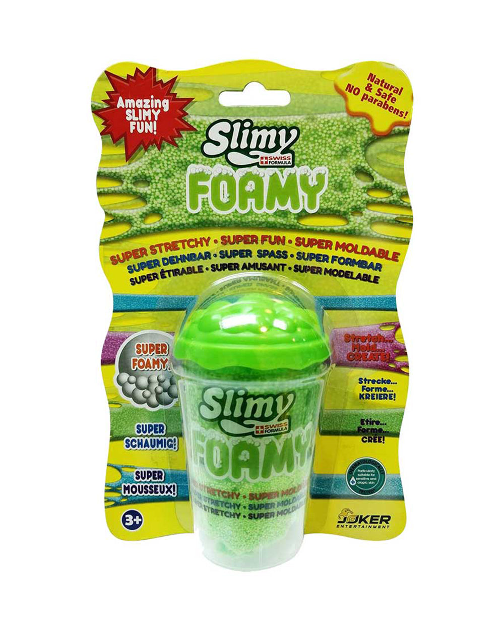 Slimy Foamy Slimy 55g In A Cup, 4 Colors On a Blister Card Assorted 1 Piece