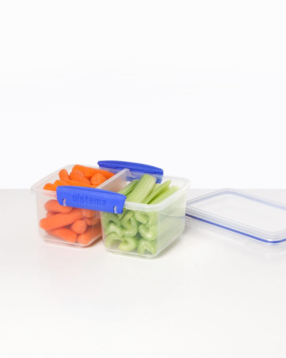 Sistema Medium Split To Go 835ml Blue Clip