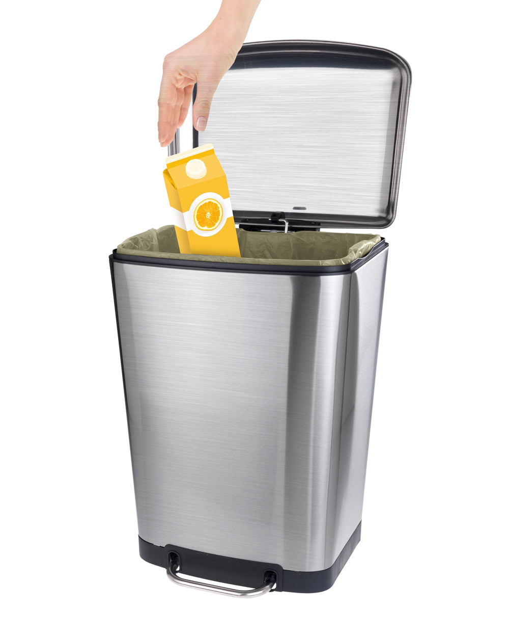 Wenko 30 Liter Stainless Steel Pedal Bin Studio Easy Close
