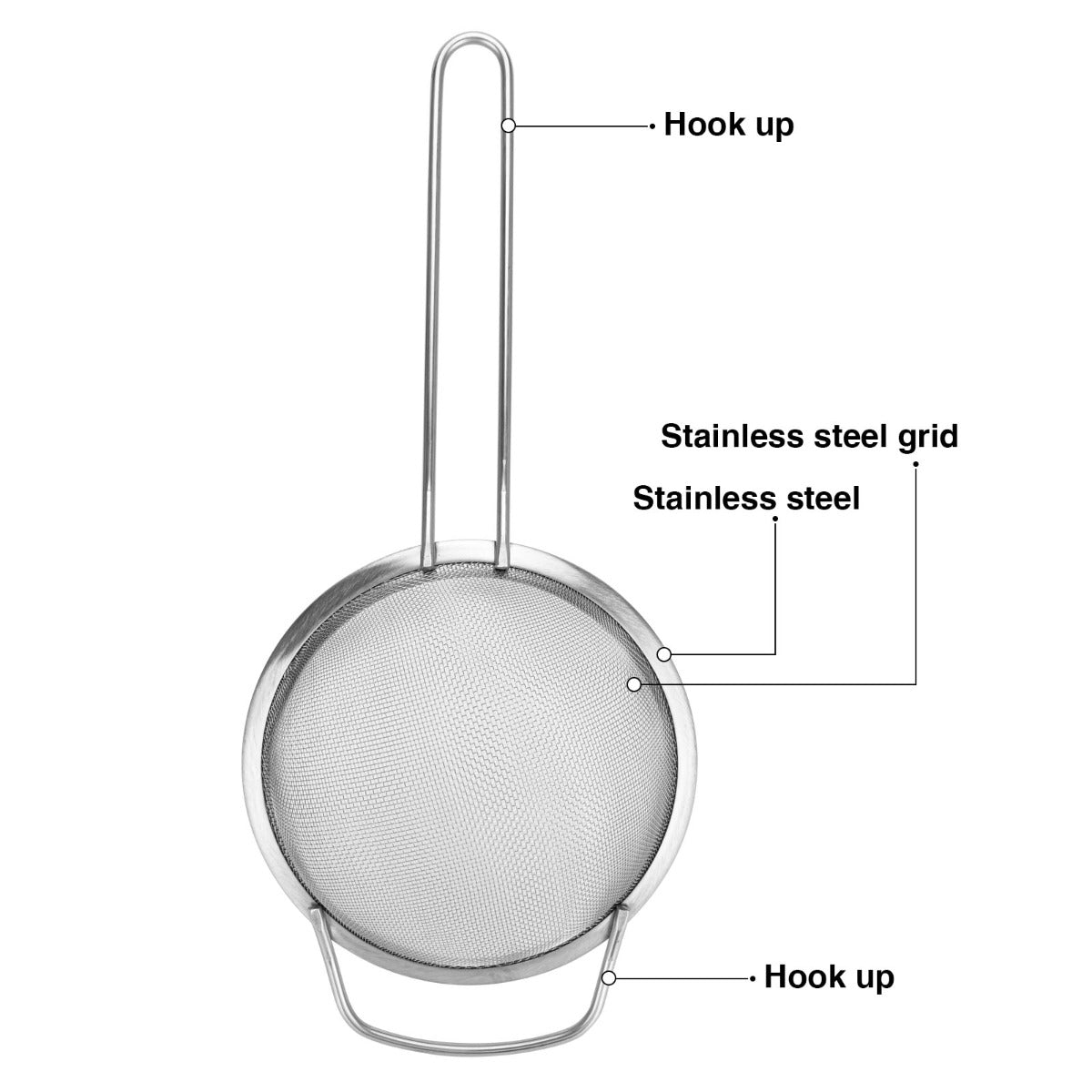 Fissman Strainer 14cm with Handle Steel