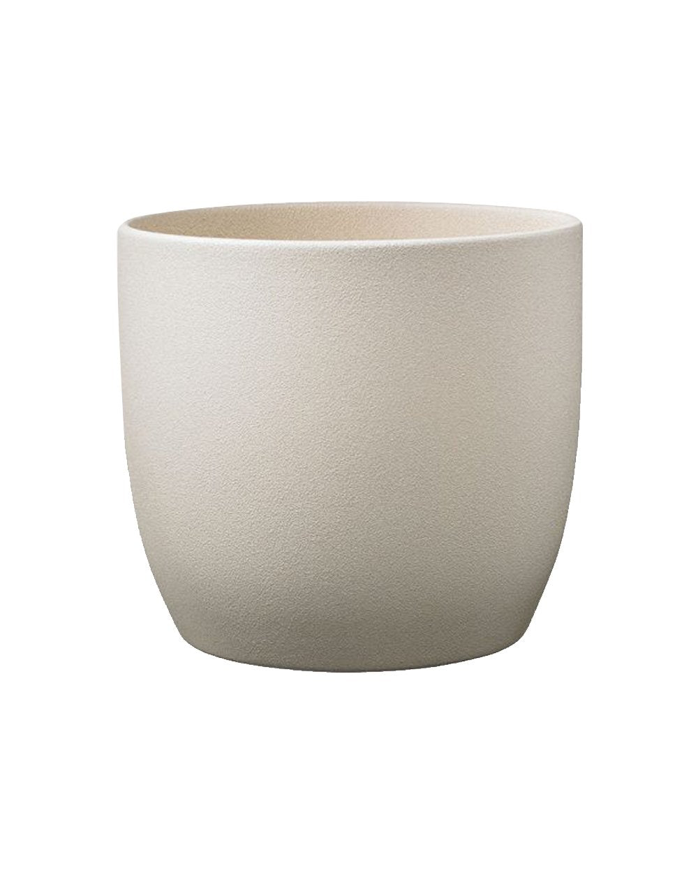SK Basel Stone Flower Pot 19cm Vanilla