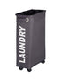 Wenko Laundry Bin Corno Extendible-70 to 115 cm 18.5 x 40 x 60 cm Grey