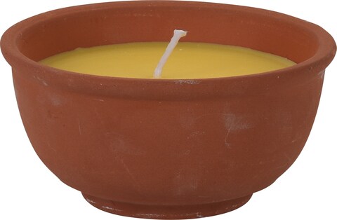 Homesmiths Candle In Terracotta Pot