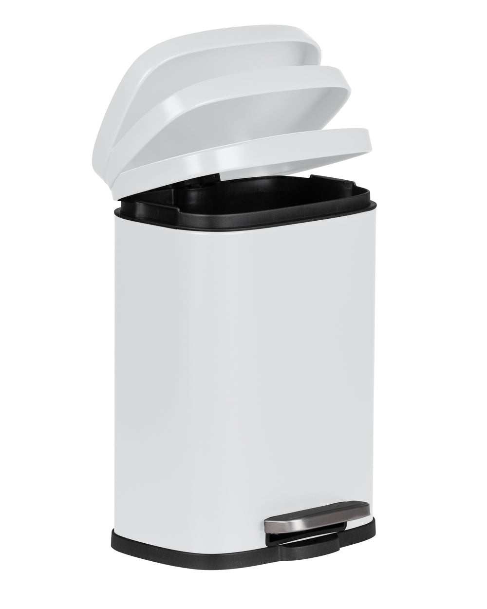 Wenko 5 Liter Pedal Bin Leno Easy Close White