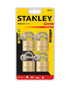Stanley Brass Padlock 40mm Standard Shackle Set of 4